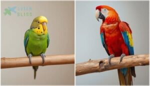 diameter and length for small vs. large birds diameter and length for small vs. large birds