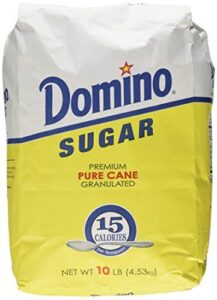 Domino Sugar, Granulated, 10 Pound Bags B00060N5OW