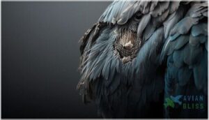 dull, brittle, or broken feathers dull, brittle, or broken feathers