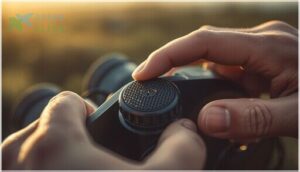 focusing with the central focus wheel focusing with the central focus wheel