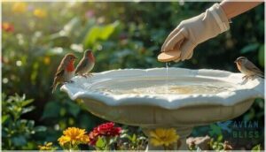 maintaining a mosquito-free bird bath maintaining a mosquito-free bird bath