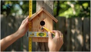 measuring and marking the mounting point measuring and marking the mounting point