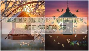 morning versus evening bird feeding morning versus evening bird feeding