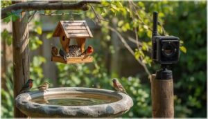 near feeders and water sources near feeders and water sources