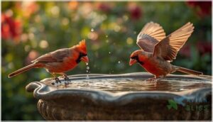 providing water sources for cardinals providing water sources for cardinals