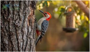 red-bellied woodpecker – red head, backyard visitor red-bellied woodpecker – red head, backyard visitor