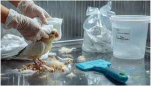 removing organic matter and visible debris removing organic matter and visible debris