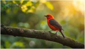scarlet tanager – red body, black wings, forests scarlet tanager – red body, black wings, forests