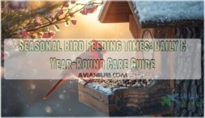 seasonal bird feeding times