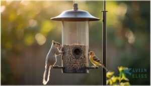 squirrel and pest-resistant features squirrel and pest-resistant features