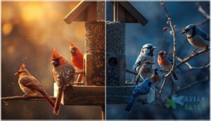 typical bird species active at each period typical bird species active at each period