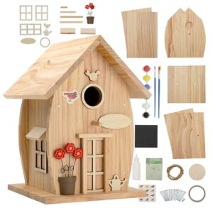 Wooden DIY Bird House Kit B0D9VZRNJS