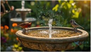 add water sources like birdbaths add water sources like birdbaths