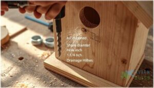 drilling entrance and ventilation holes drilling entrance and ventilation holes