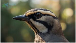 eyebrow stripe, eyeline, and malar stripe eyebrow stripe, eyeline, and malar stripe