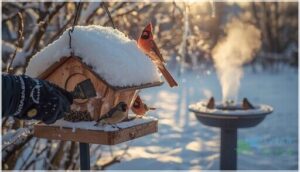 filling feeders daily and cleaning off snow filling feeders daily and cleaning off snow