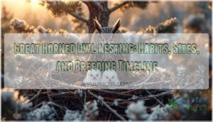 great horned owl nesting great horned owl nesting