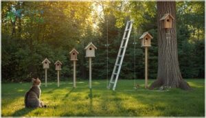 how high to hang bird houses how high to hang bird houses