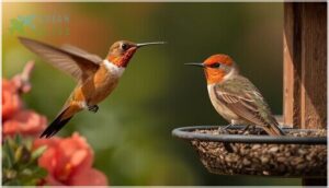 hummingbirds and finches with orange markings hummingbirds and finches with orange markings