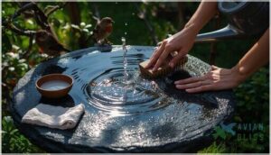 maintaining and cleaning slate bird baths maintaining and cleaning slate bird baths
