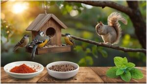 natural and bird-safe squirrel deterrents natural and bird-safe squirrel deterrents