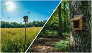 open spaces vs. wooded spots open spaces vs. wooded spots