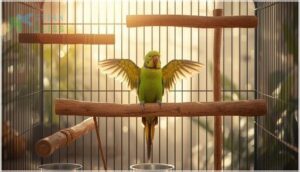 proper perch placement and cage design proper perch placement and cage design