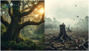 reduction of nesting and breeding areas reduction of nesting and breeding areas