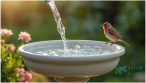 refilling with fresh, clean water refilling with fresh, clean water