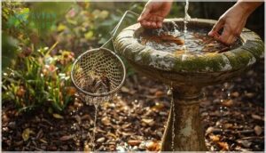 removing water and loose debris removing water and loose debris