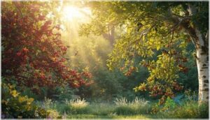 serviceberry, mulberry, and birch trees serviceberry, mulberry, and birch trees