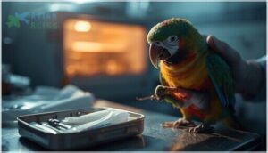 severe bleeding or egg binding severe bleeding or egg binding