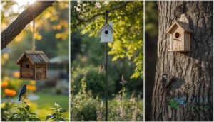 should bird houses be hung or mounted should bird houses be hung or mounted