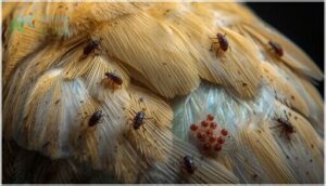 spotting visible parasites on feathers or skin spotting visible parasites on feathers or skin
