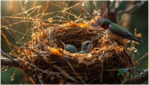 unusual and adapted materials (cobwebs, mud, animal fur) unusual and adapted materials (cobwebs, mud, animal fur)