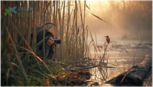 using natural cover and blinds using natural cover and blinds