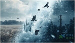 what threats do birds face in winter what threats do birds face in winter