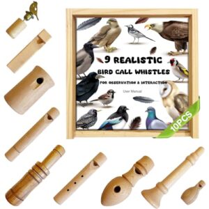 ZDH 9 Piece Wooden Bird Call B0FQ3H3FVZ