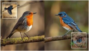 american robin vs. eastern bluebird american robin vs. eastern bluebird