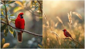 australian and asian red birds (crimson rosella, red avadavat, etc.) australian and asian red birds (crimson rosella, red avadavat, etc.)