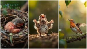 baby robin growth stages baby robin growth stages