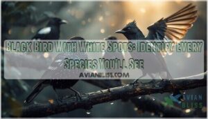 black bird with white spots black bird with white spots