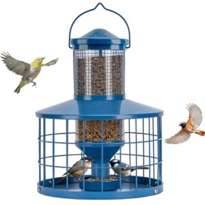 Caged Bird Feeders Squirrel Proof, Metal, B0CQ1TMN6J