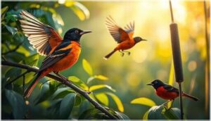 common orange and black birds in north america common orange and black birds in north america