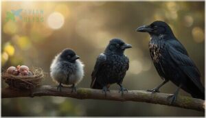 development stages of a baby crow development stages of a baby crow