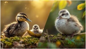 differences in plumage and size differences in plumage and size