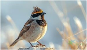 distinctive head pattern and “horns” distinctive head pattern and “horns”