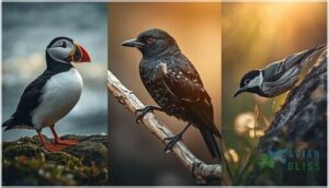 diverse birds with striking plumage diverse birds with striking plumage