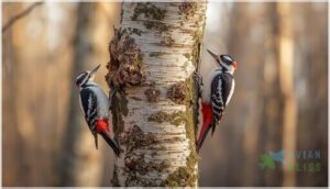 downy vs. hairy woodpecker downy vs. hairy woodpecker