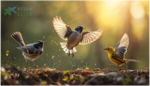 flashes of color on wings and tail flashes of color on wings and tail